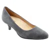 Trotters Kiera Pumps Women's Dark Gray Suede Slip On Kitten Heel Gal67 In Multi