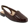 Trotters Lea Slingback Flat In Brown