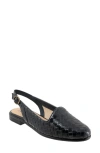 Trotters Lea Slingback Flat In Navy