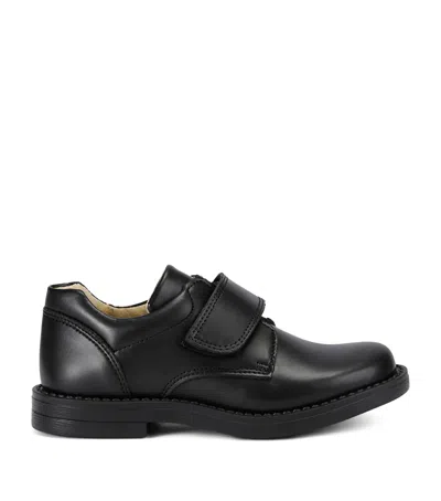 Trotters Kids' Leather George School Shoes In Black