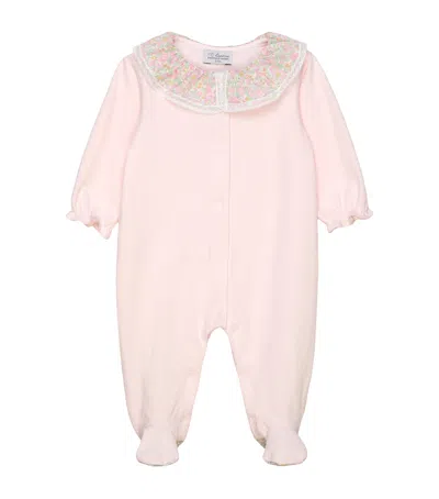 Trotters Babies'  Liberty Print Betsy Ann All-in-one In Pink