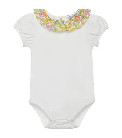 Trotters Kids' Liberty Print Betsy Bodysuit In Yellow