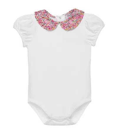 Trotters Kids' Liberty Print Emma Georgina Bodysuit In White
