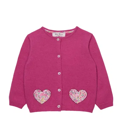 TROTTERS LIBERTY PRINT EMMA GEORGINA HEART CARDIGAN