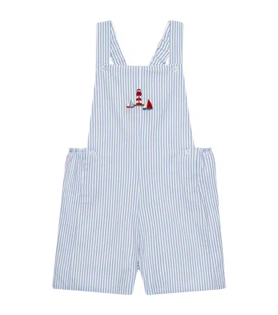 Trotters Kids' Lighthouse Atticus Dungarees In Blue