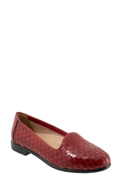 Trotters Liz Slip-on Loafer In Red Calfsk