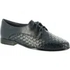 Trotters Lizzie Womens Leather Lace Up Oxfords In Blue