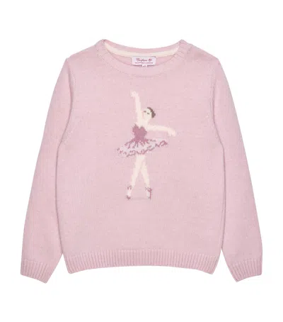 Trotters Kids' Margot Ballerina Sweater In Pink