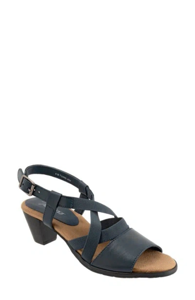 Trotters Meadow Ankle Strap Sandal In Blue