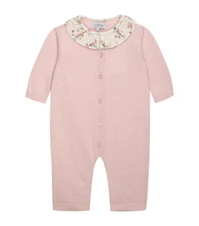 Trotters Kids'  Merino-cashmere Elizabeth All-in-one In Pink