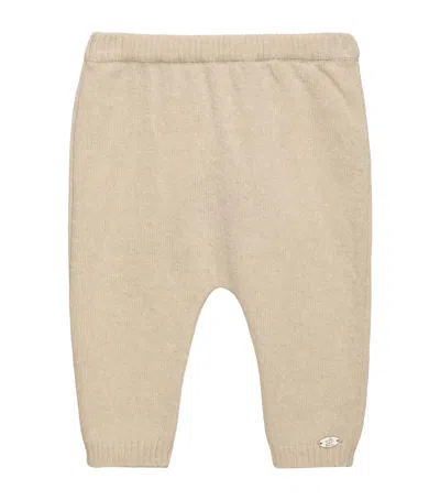 Trotters Kids'  Merino-cashmere Monkey Leggings In Neutral