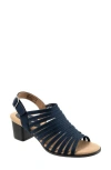Trotters Midge Slingback Sandal In Navy Suede