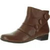 Trotters Mila Womens Leather Button Ankle Boots In Multi
