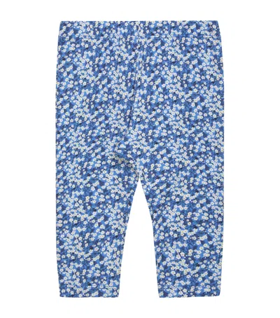 Trotters Kids'  Mitsi Floral Leggings In Blue