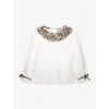 Trotters Stretch Cotton Willow Blouse In White