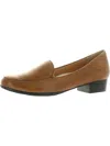 TROTTERS MONARCH WOMENS LEATHER BLOCK HEEL SLIP ON SHOES