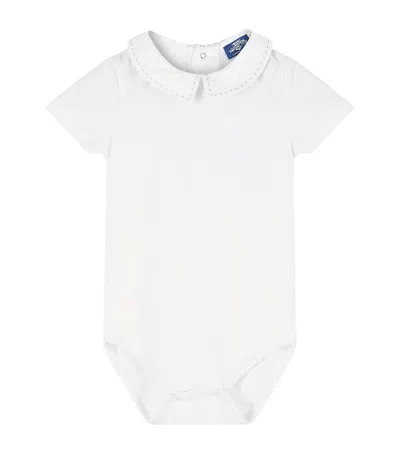 Trotters Babies'  Monty Bodysuit In White