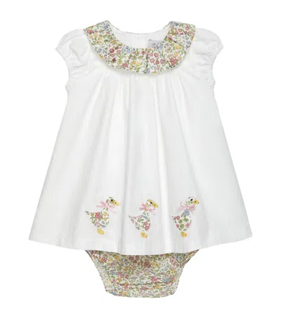 Trotters Kids' My First Duck Dress In White