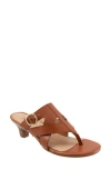 Trotters Nikki Kitten Heel Flip Flop In Luggage