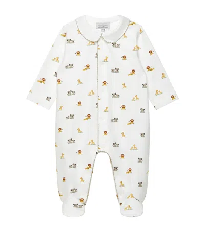 Trotters Kids'  Organic Cotton Augustus And Friends All-in-one In White