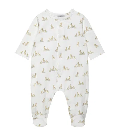 Trotters Kids' Organic Cotton Giraffe All-in-one In White