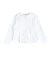 Trotters Pie-crust Collar Blouse In White