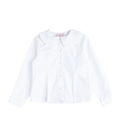 Trotters Kids' Pie-crust Collar Blouse In White