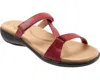 Trotters Womens Strappy Slide Sandals In Red