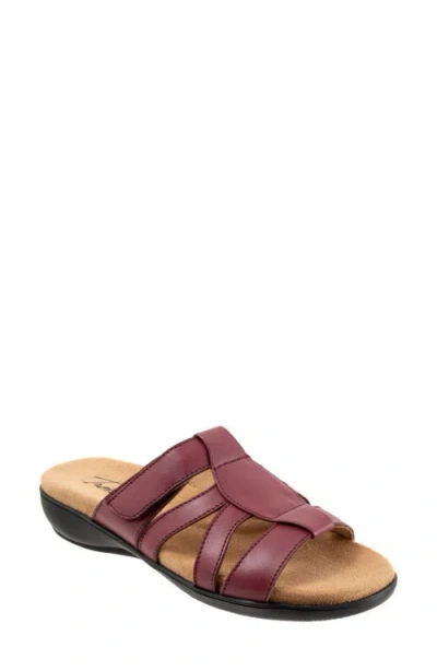 Trotters Ramona Slide Sandal In Burgundy