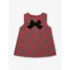 Trotters Red Tartan Georgina Tartan Cotton Dress 3-24 In Red