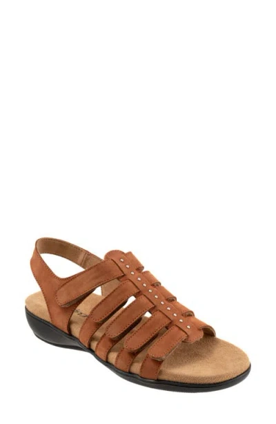 Trotters Riki Studs Slingback Sandal In Brown