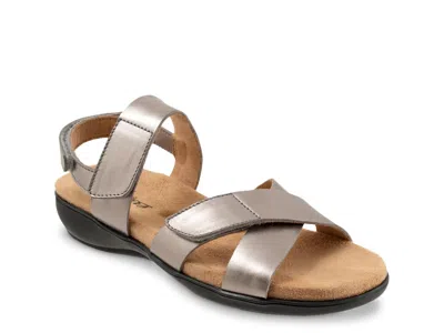 Trotters River Slingback Sandal In Gray