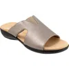 Trotters Roxine Slide Sandal In Pewter