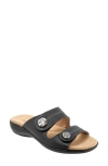 Trotters Ruthie Stitch Slide Sandal In Black