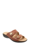 Trotters Ruthie Stitch Slide Sandal In Brown