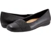 Trotters Samantha Ballet Flat Womens 10.5 Black Square-toe Slip On Shoes Zpo2333 In Black