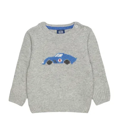 Trotters Kids'  Sebastian Car Sweater In Gray