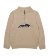 Trotters Sebastian Half-zip Sweater In Brown