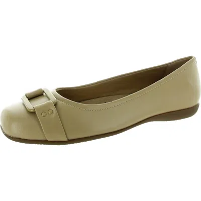Trotters Sizzle Womens Buckle Slip On Flats In Brown