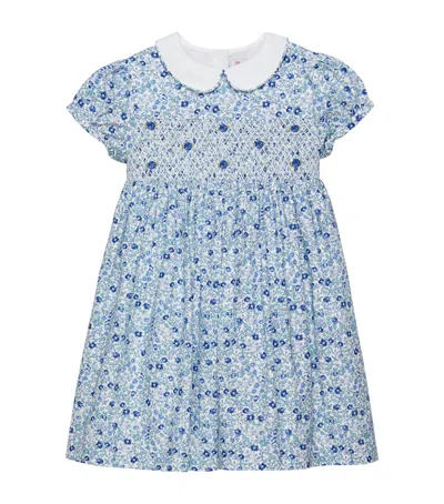 Trotters Kids' Smocked Catherine Dress In Blue