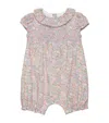 Trotters Smocked Michelle Romper In Pink