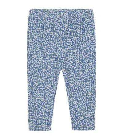 Trotters Kids'  Stretch-cotton Liberty Print Leggings In Blue