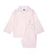 Trotters Girls Pink Stripe Kids Ballerina Striped Cotton Pyjamas 1-11 Years In Pink