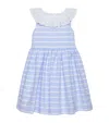 Trotters Striped Broderie-collar Dress In Blue