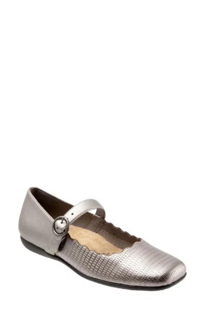 Trotters Sugar Mary Jane Flat In Pewter