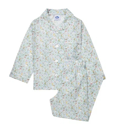 Trotters Kids' Tana Lawn Cotton Goosey Gladrags Pyjamas In Blue
