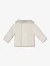 Trotters Girls Off White Kids Teddy Double-breasted Knitted Coat 1-9 Months In White