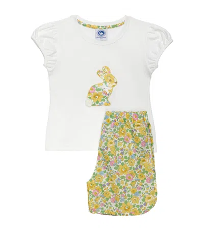 Trotters Kids' Top And Shorts Pyjama Set In Yellow