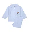 Trotters Trumpet Guardsman Striped Cotton Pyjamas 1-11 Years In Blue