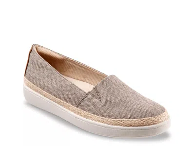 Trotters Wide Width Accent Espadrille Slipon In Brown